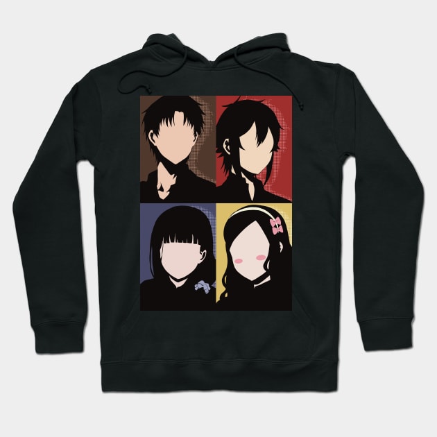 Tomo-chan Is a Girl or Tomo-chan wa Onnanoko Anime Charactcers in Minimalist Vintage Merch Design Hoodie by Animangapoi